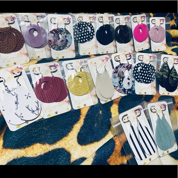 Leather Earrings - Picture 12 of 14